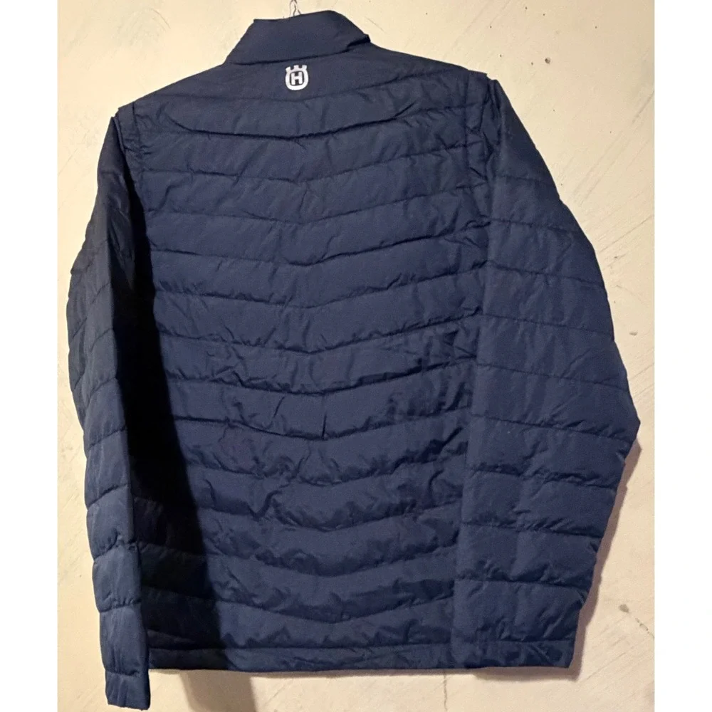 Husqvarna Xplorer Uplegga Mens Convertible Puffer Jacket Vulcan Navy Blue S NEW